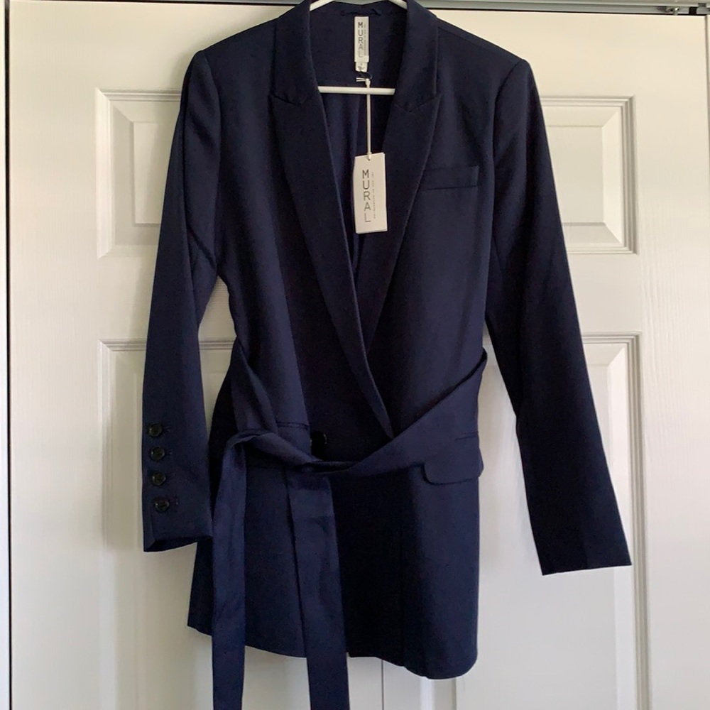 Mural Belted Blazer